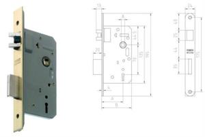 Cerradura embutir 1708X/3-50